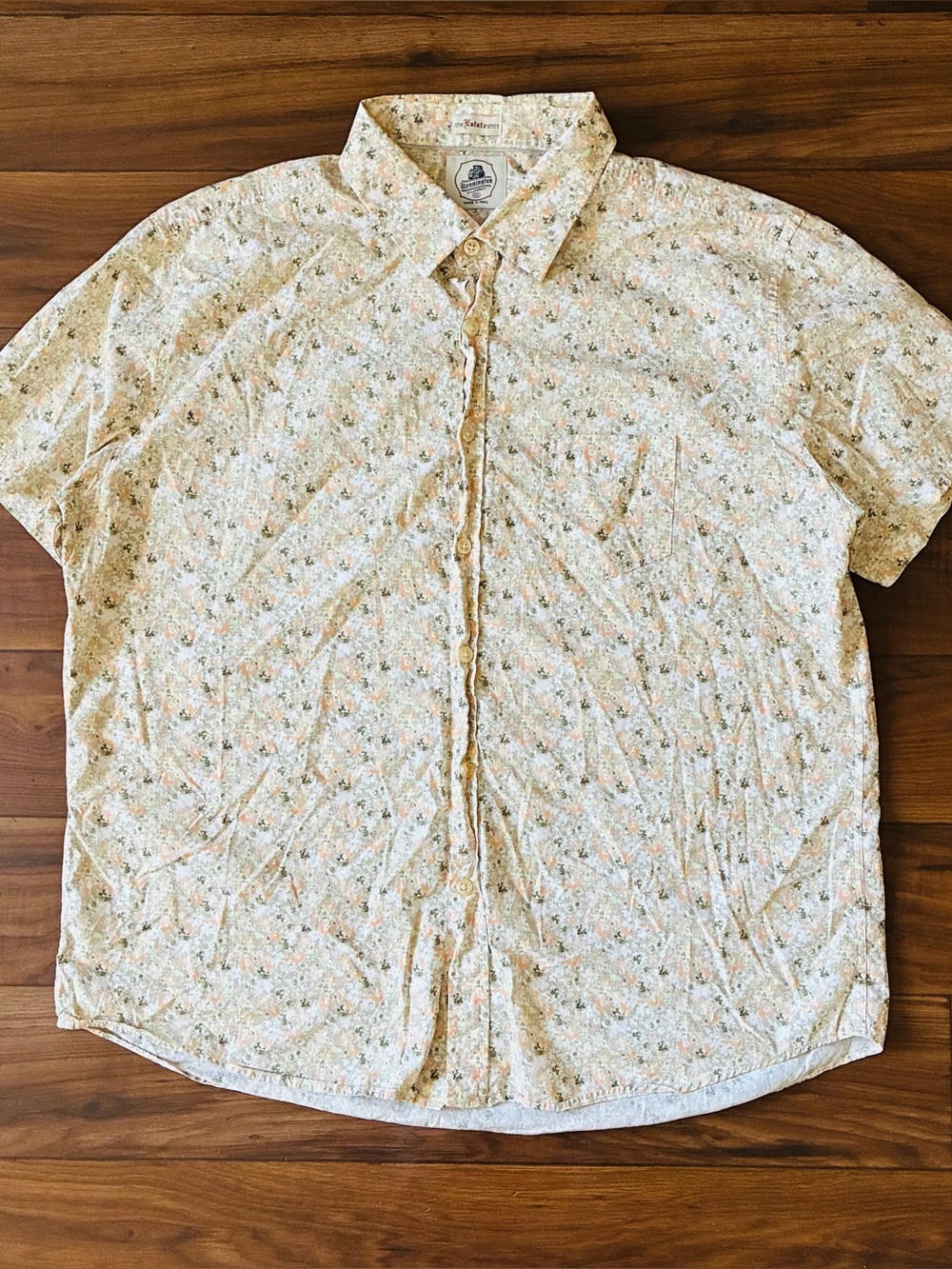 Kennington California “Estate Shirt” Floral Print Mens Button Down Size XXL